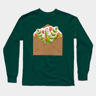 Floral envelope Long Sleeve T-Shirt